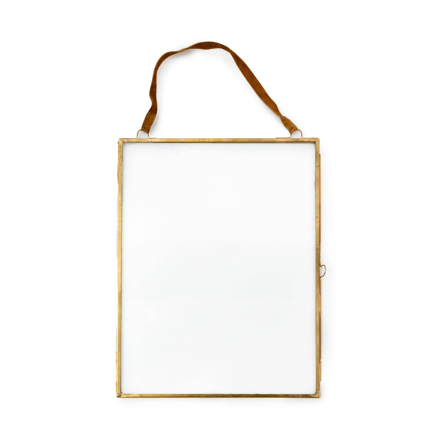 Brass Hanging Picture Frame with Suede – 14.25"x19"