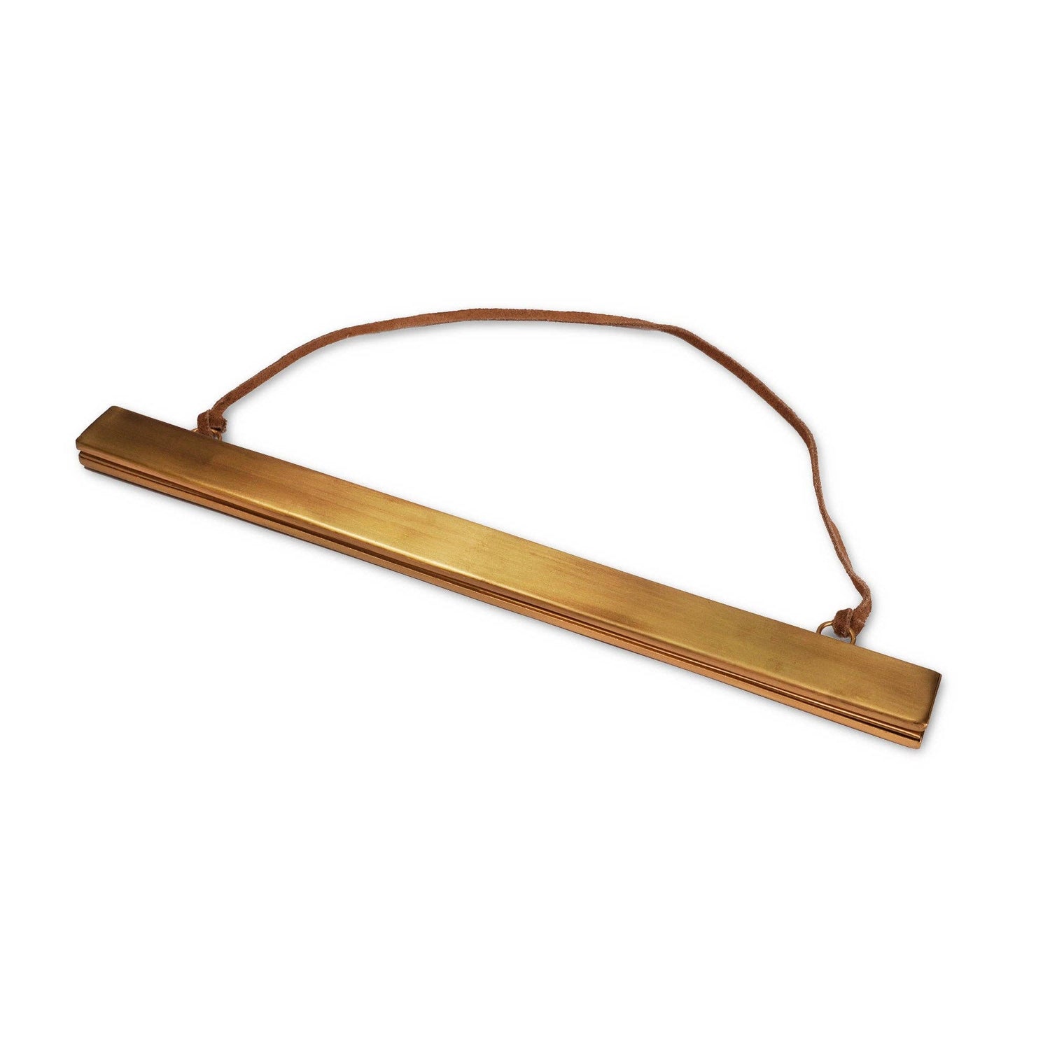 Brass magnetic strip frame featuring a warm metallic finish and minimalist design.