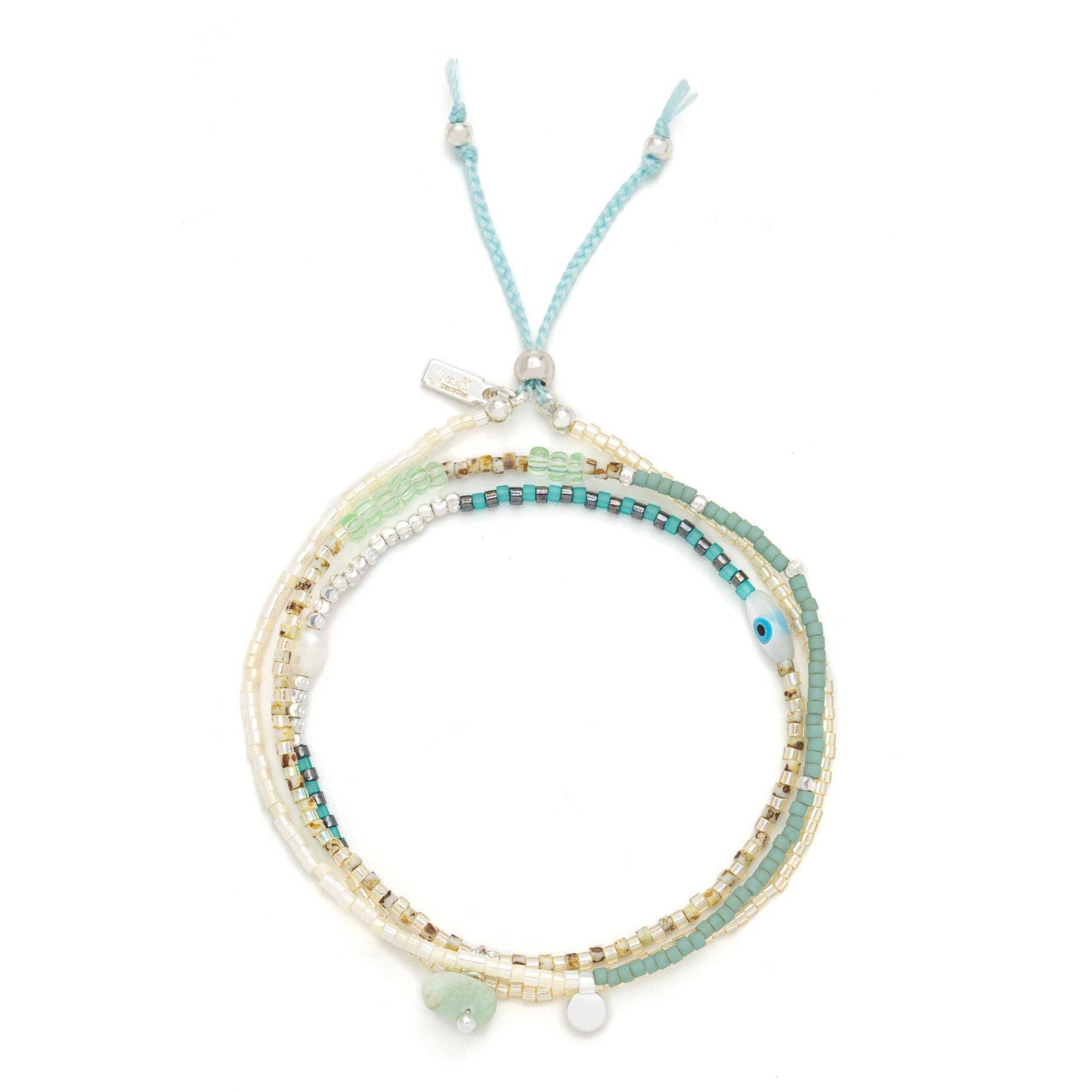 Mixed Media Wrap - Courage/Amazonite/Silver