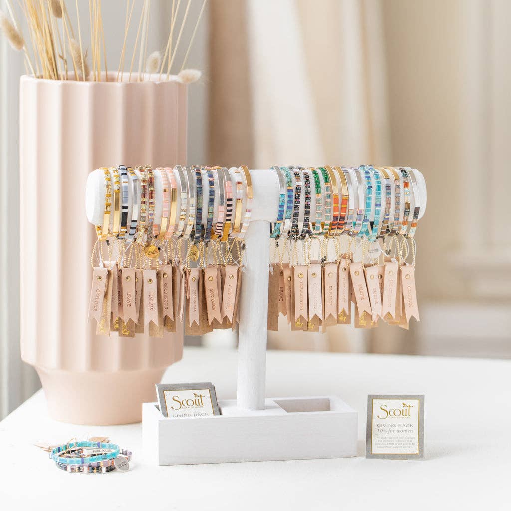 Good Karma Miyuki Bracelet - Turquoise/Silver