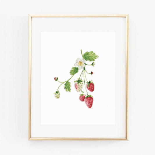 Strawberry art print