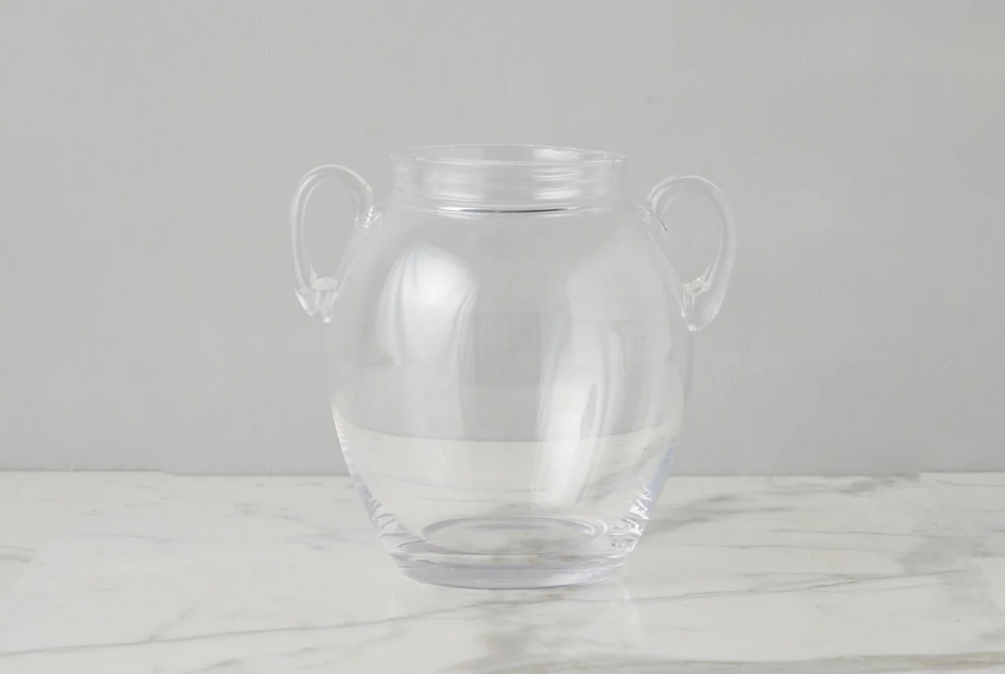 Clear Glass Amphora Vase – Small