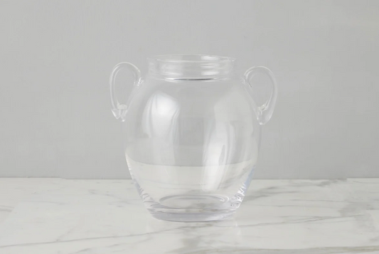 Clear Glass Amphora Vase – Small