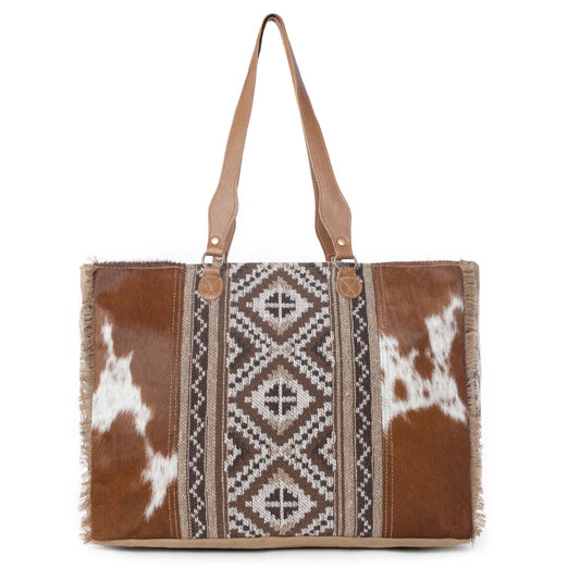 Elisa Canvas & Leather Weekender Bag