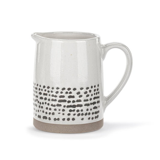Cream Grey Speckled Mini Ceramic Pitcher - 10oz