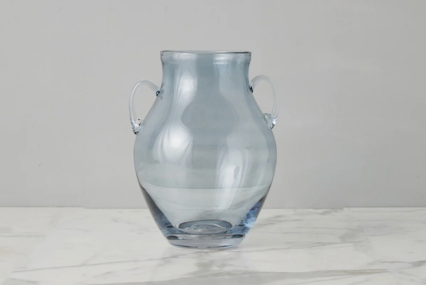 Denim Glass Amphora Vase – Medium