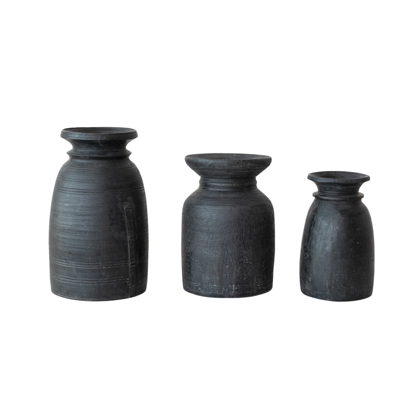 Black Found Wood Container