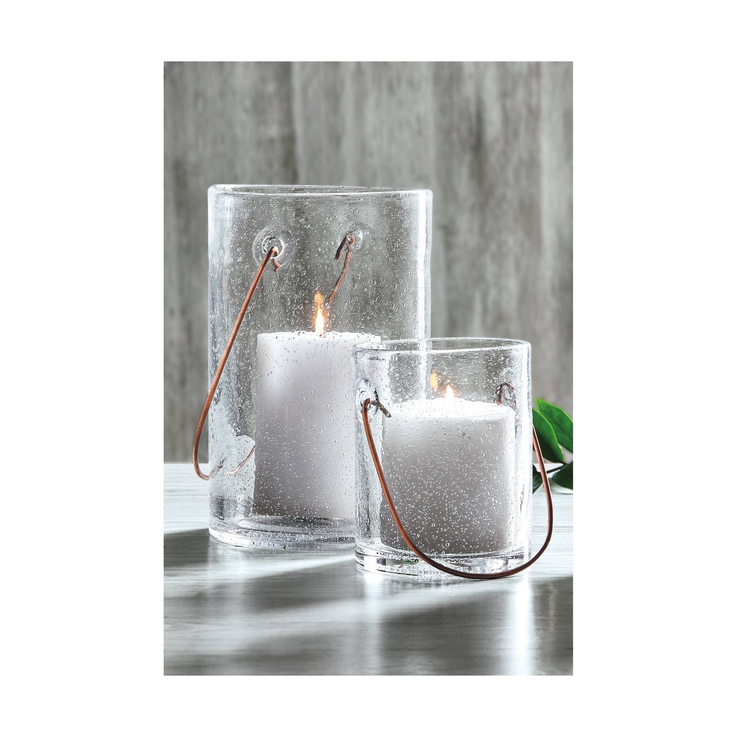 Bubble Glass Copper Handle
