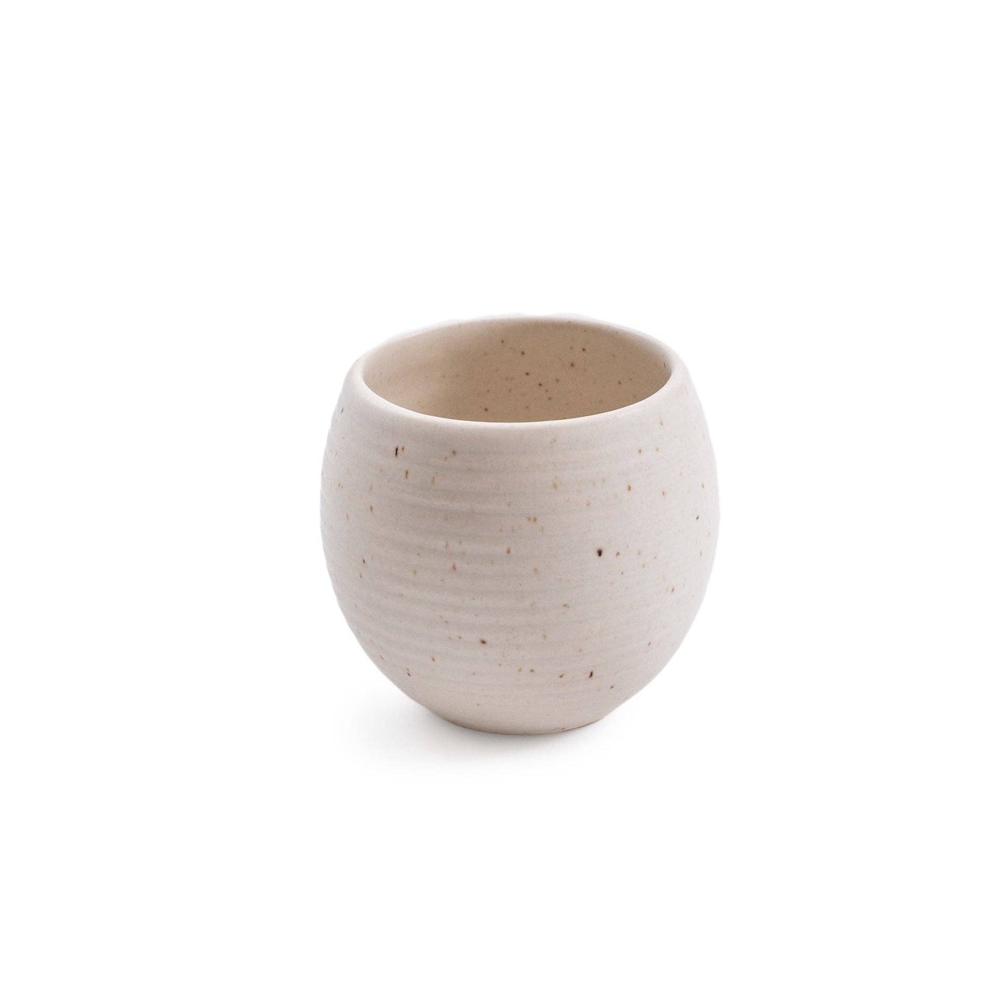 Ribbed Ceramic Speckled Pot