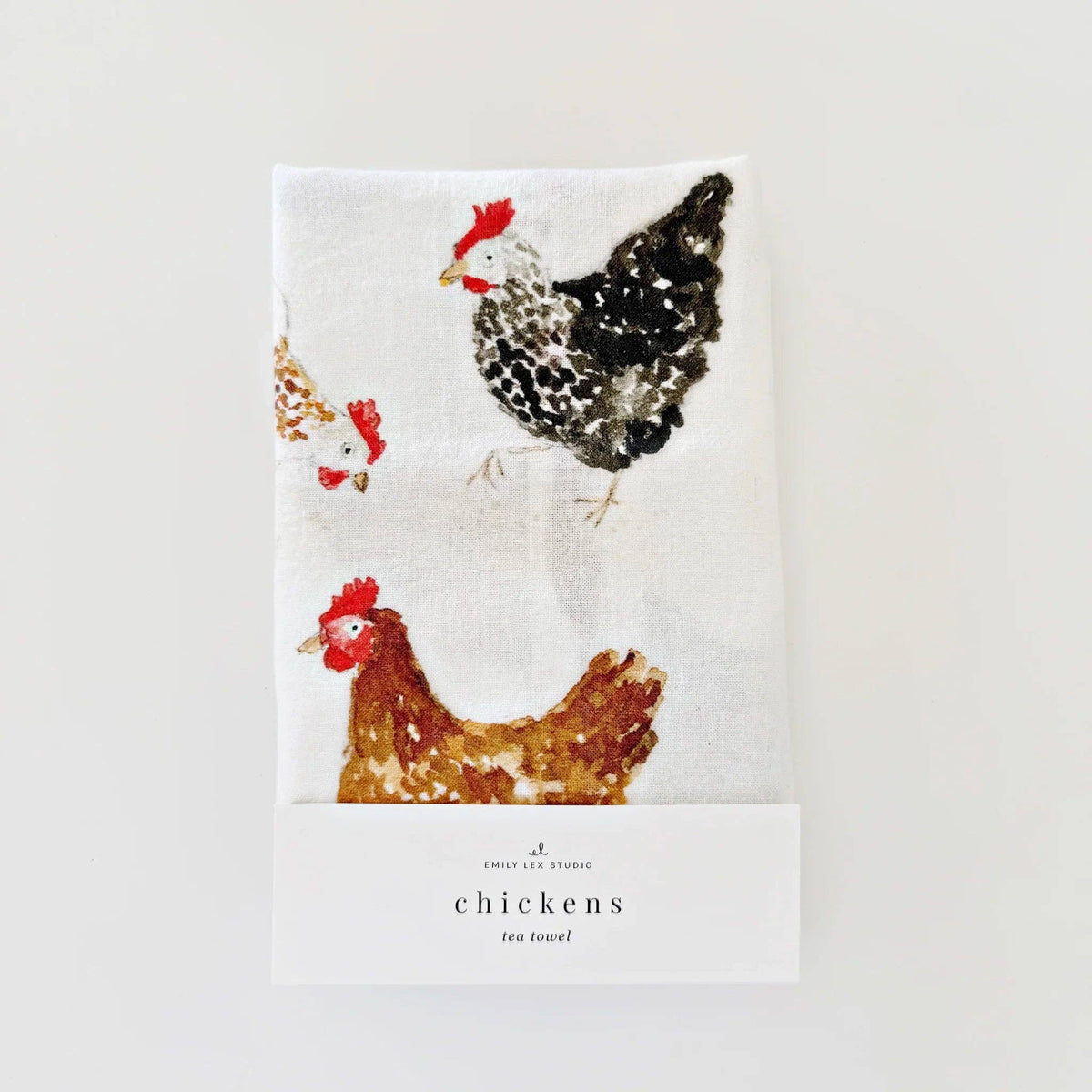 Chickens Cotton Flour Sack Tea Towel | Emily Lex