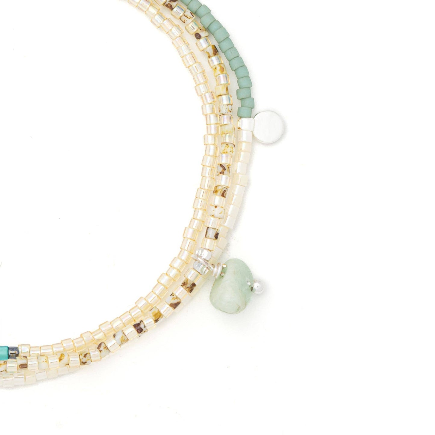Mixed Media Wrap - Courage/Amazonite/Silver