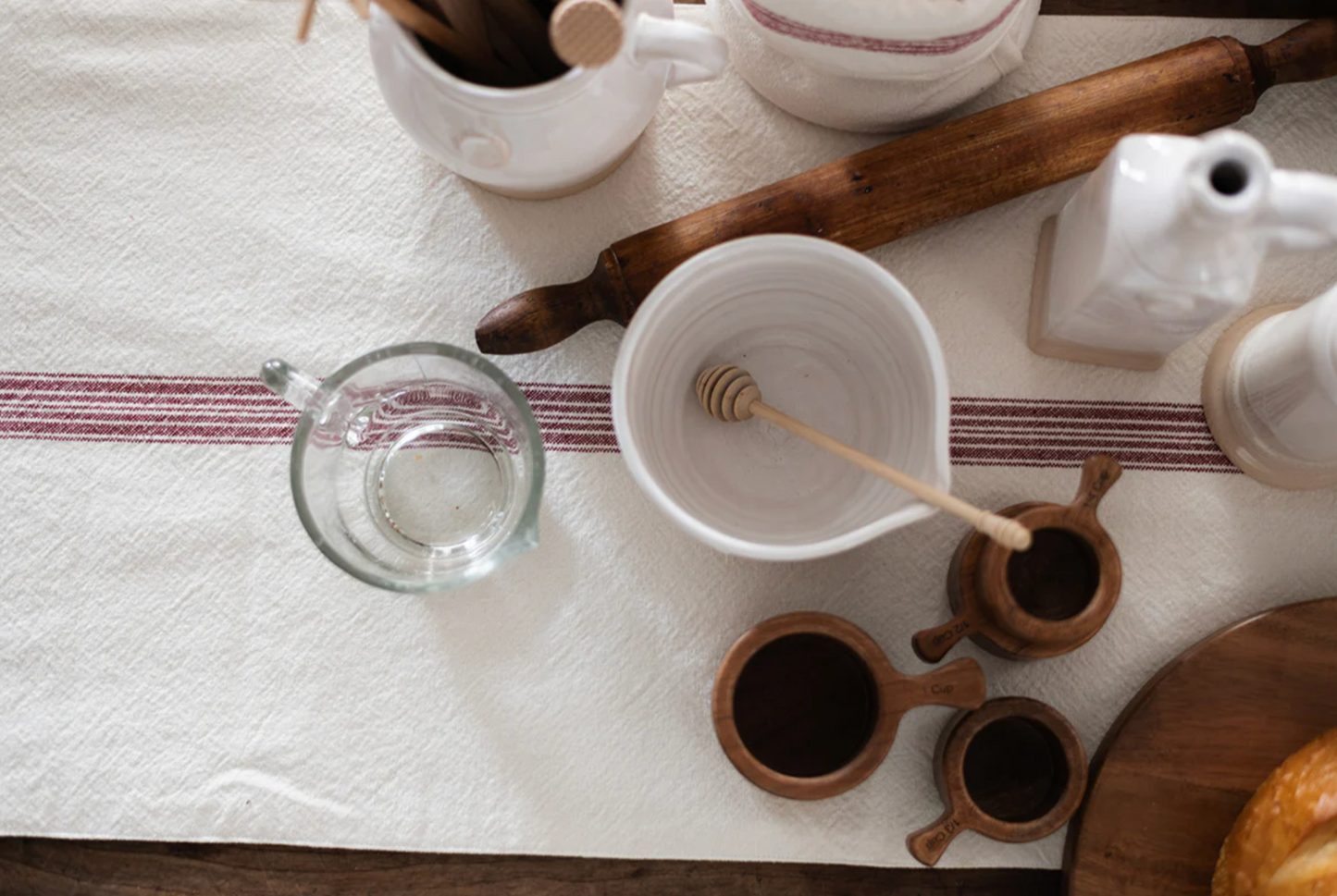 Vintage Merlot Stripe Table Runner