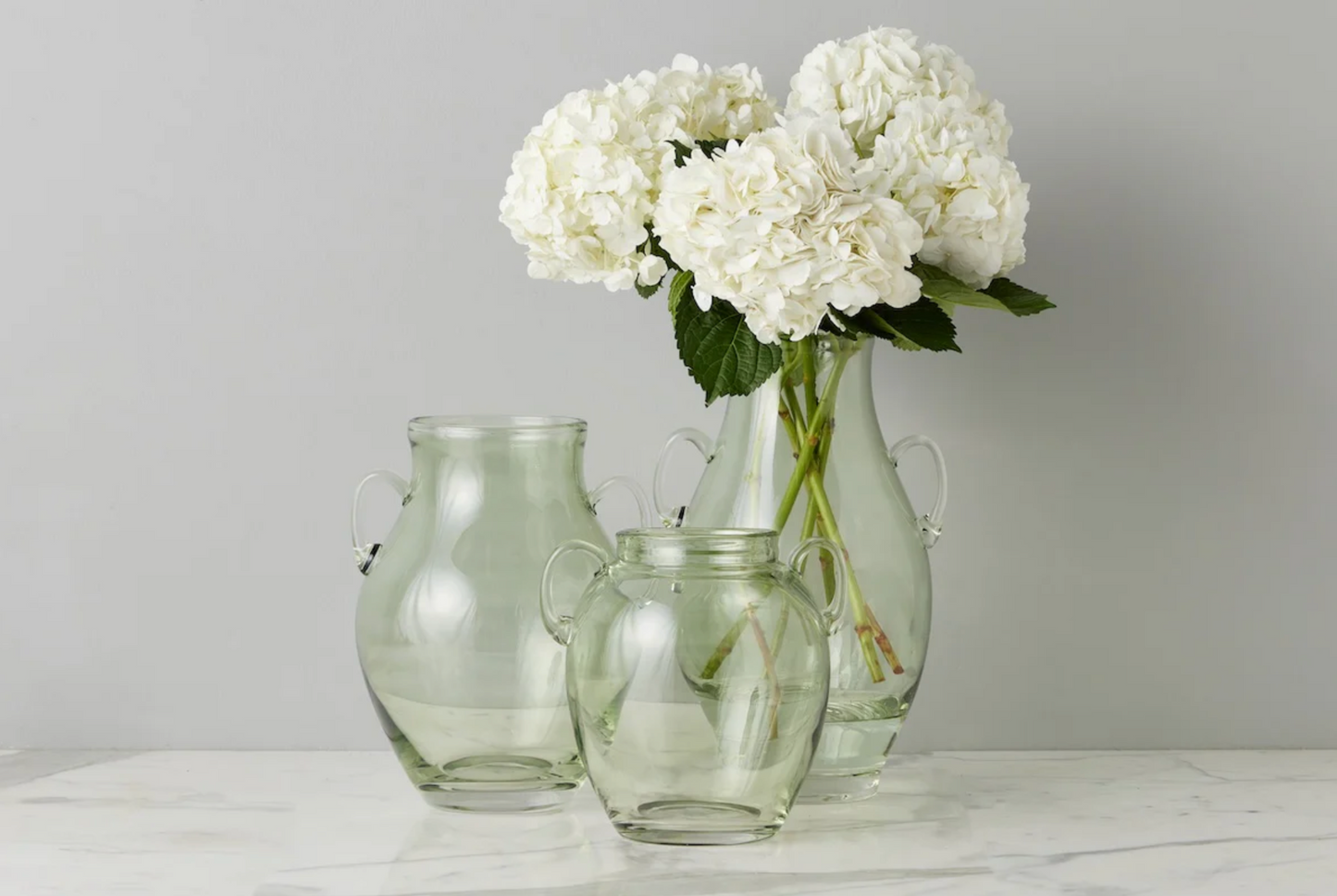 Sage Glass Amphora Vase – Medium