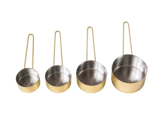 Gold Stainless Steel Measuring Cups – Set of 4