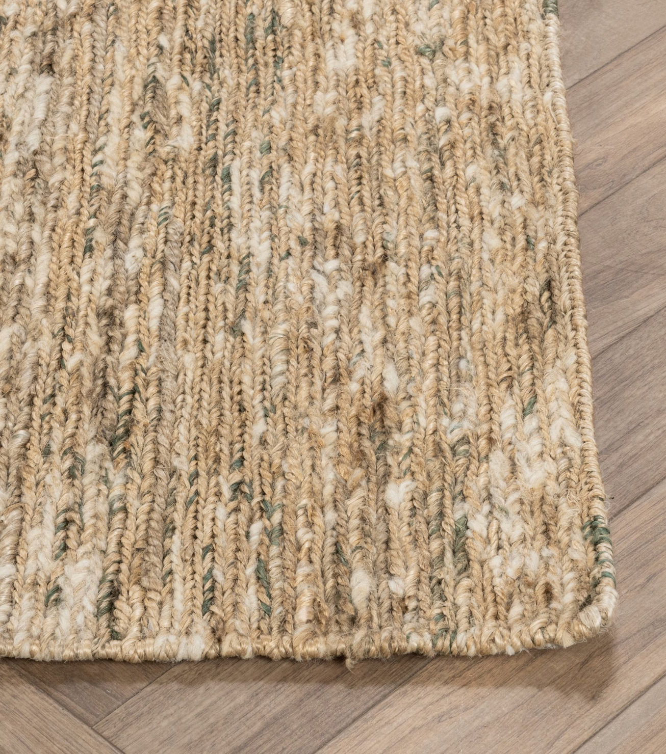 Hayward Soumak Jute Rug - Natural/Green