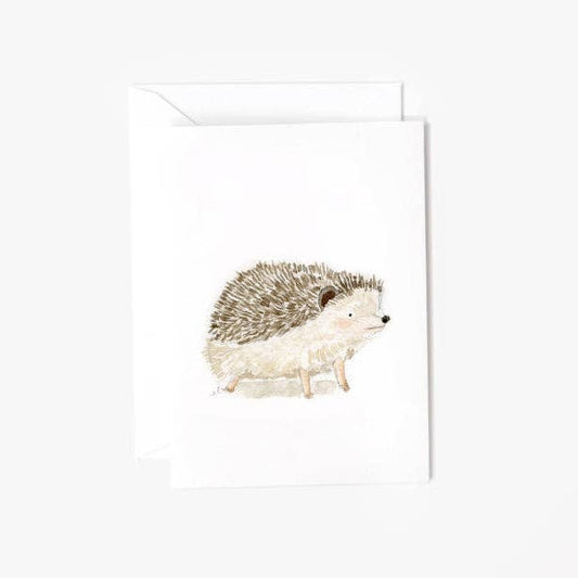 Hedgehog Mini Enclosure Card featuring original watercolor artwork by Emily Lex.
