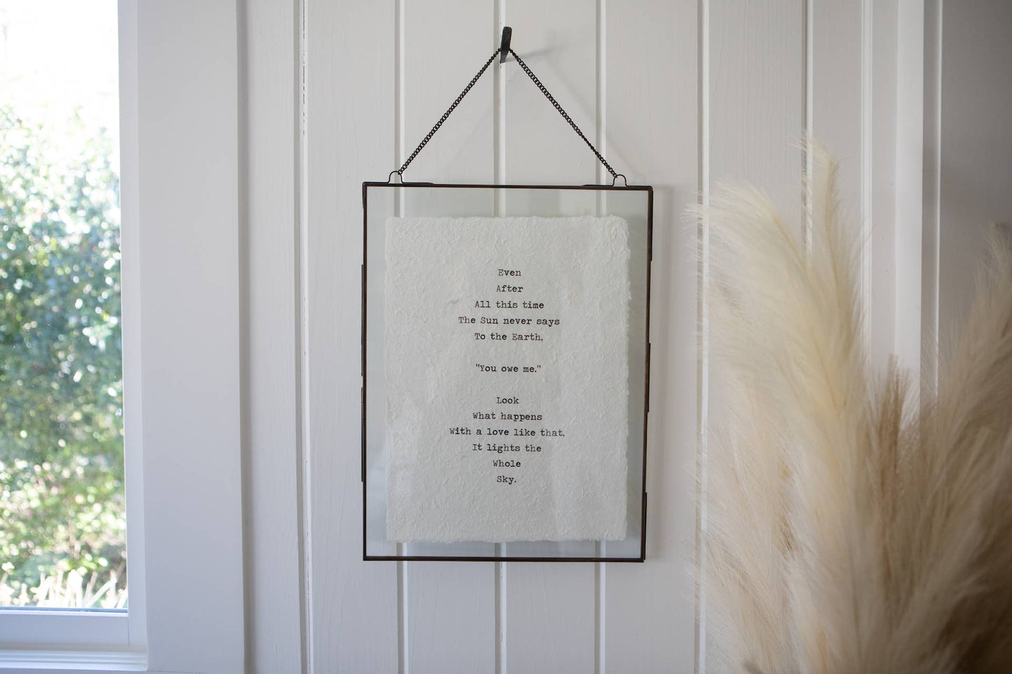 Zinc Hanging Picture Frame with Suede – 14.25"x19"