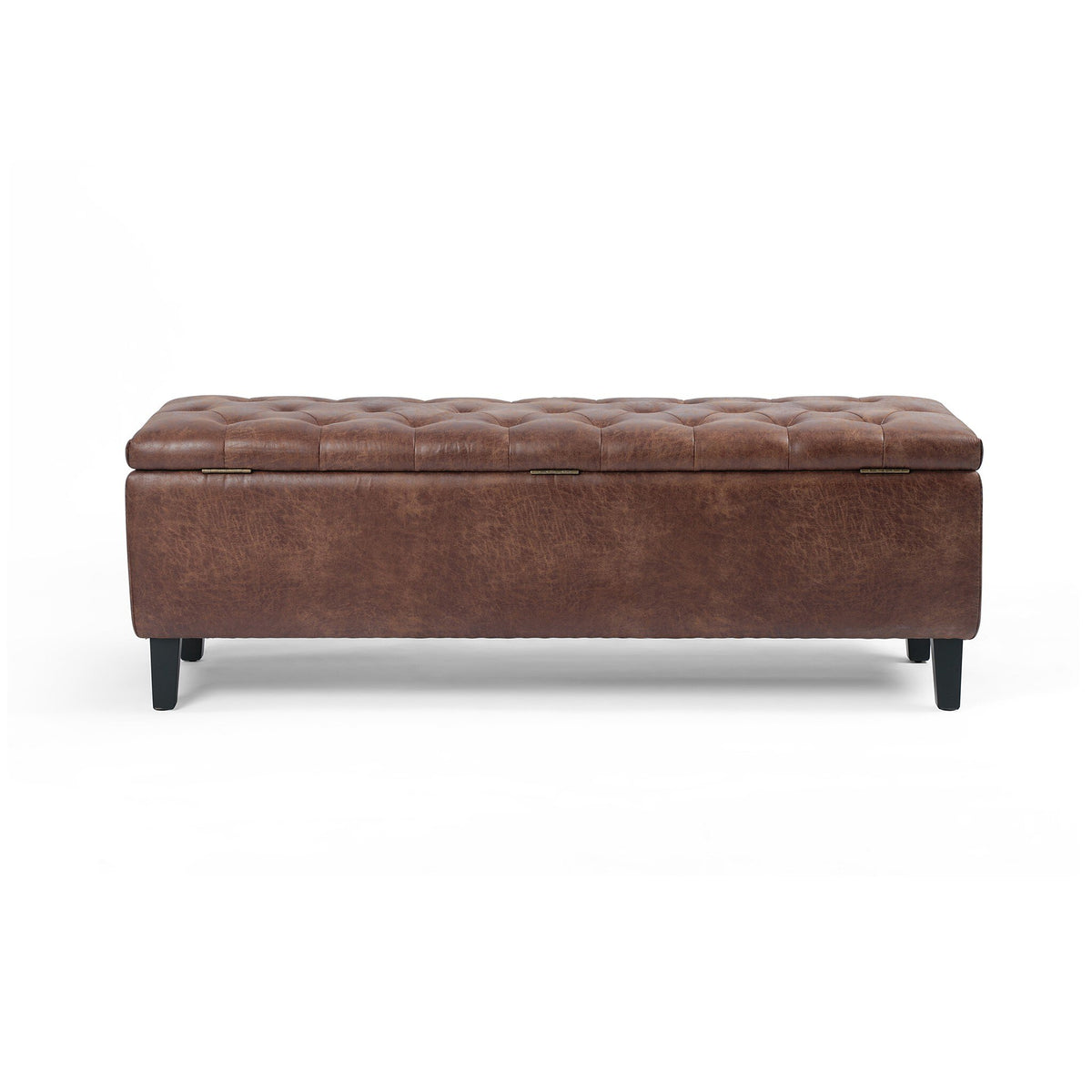 Jefferson Tufted Storage Bench | Vintage Tobacco