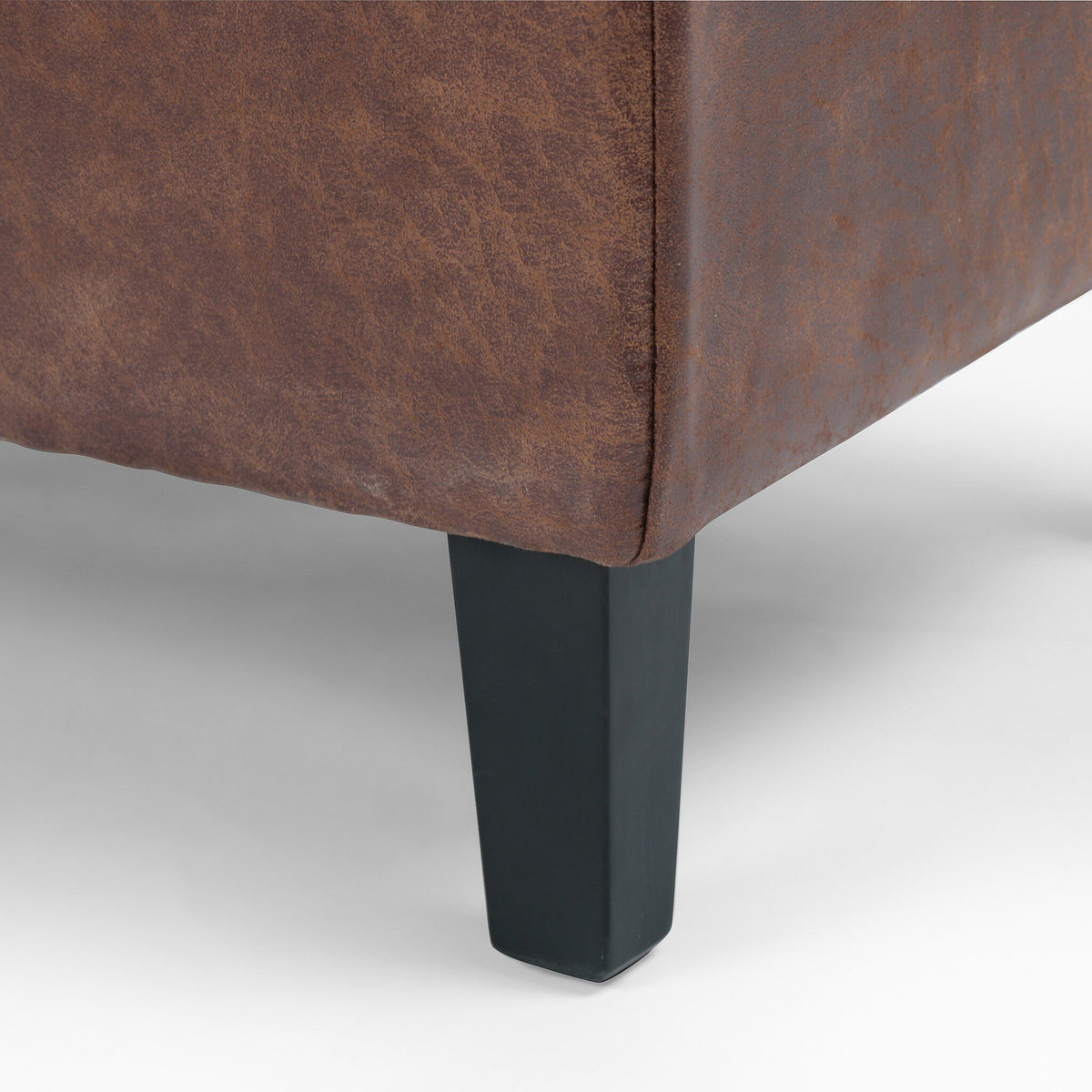 Jefferson Tufted Storage Bench | Vintage Tobacco