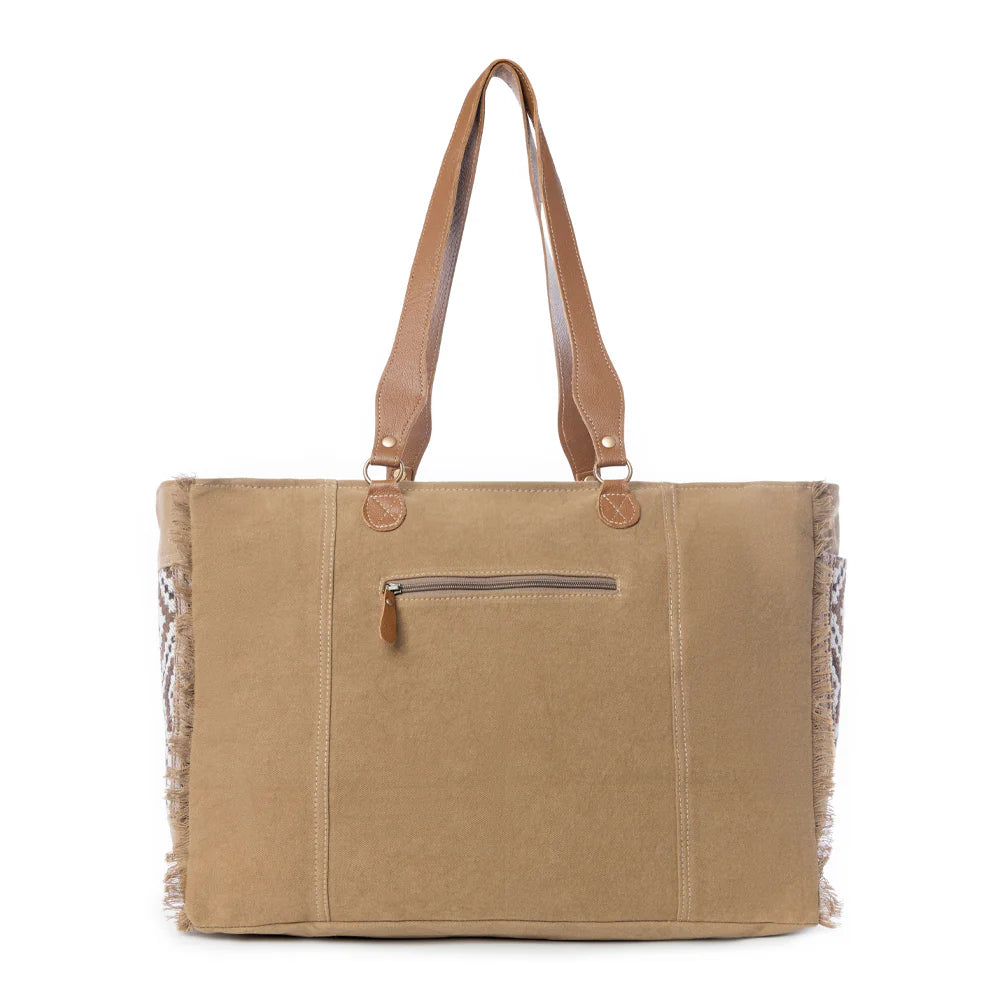 Elisa Canvas & Leather Weekender Bag