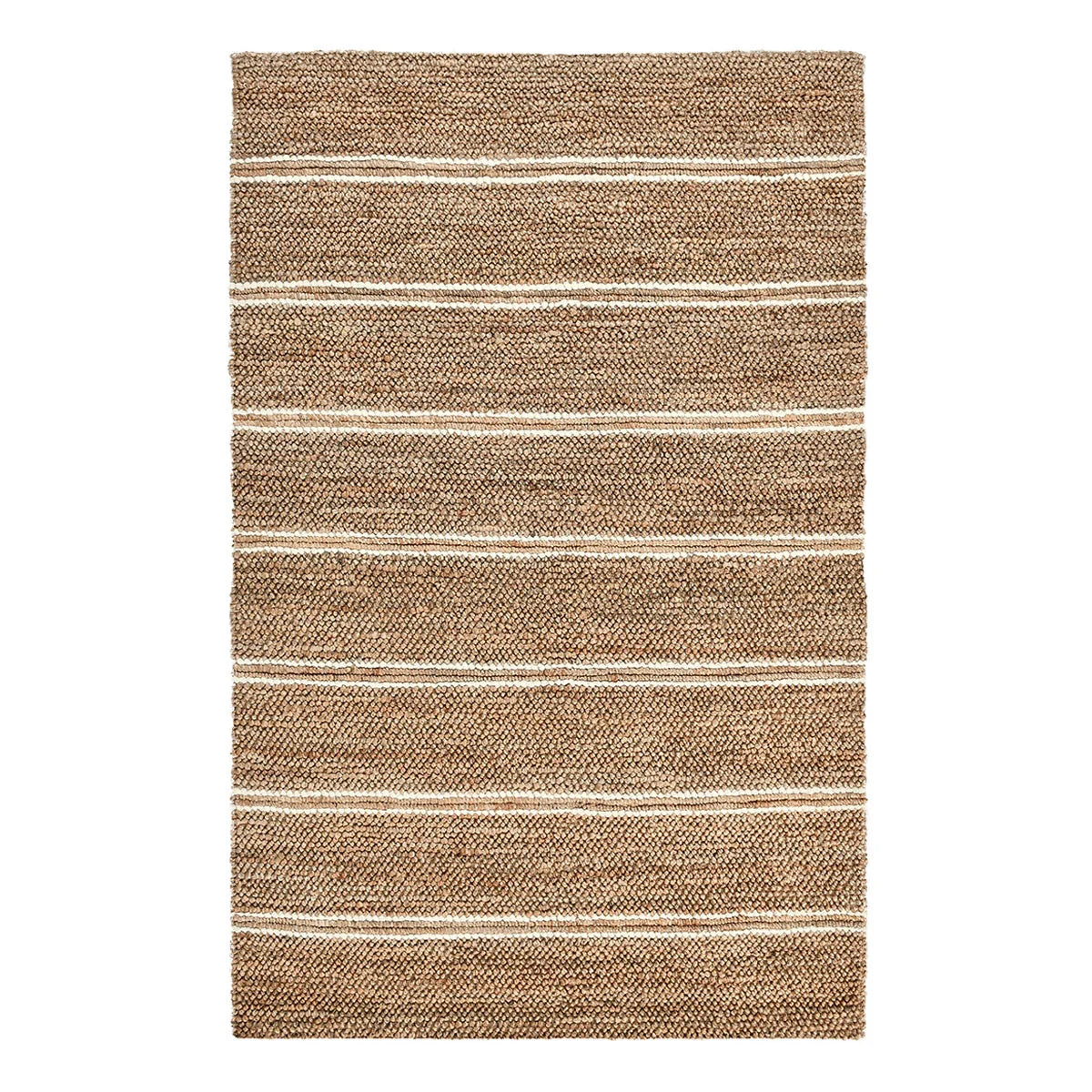Madrid Handwoven Area Rug in Ivory crafted from a sustainable blend of jute, cotton, and wool with a richly textured woven design.