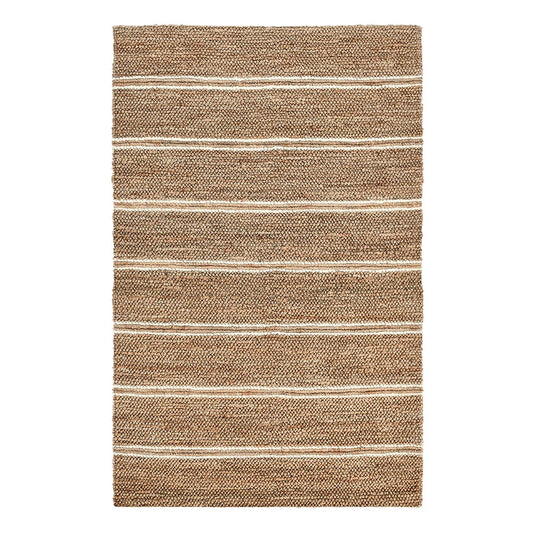 Madrid Handwoven Area Rug in Ivory crafted from a sustainable blend of jute, cotton, and wool with a richly textured woven design.