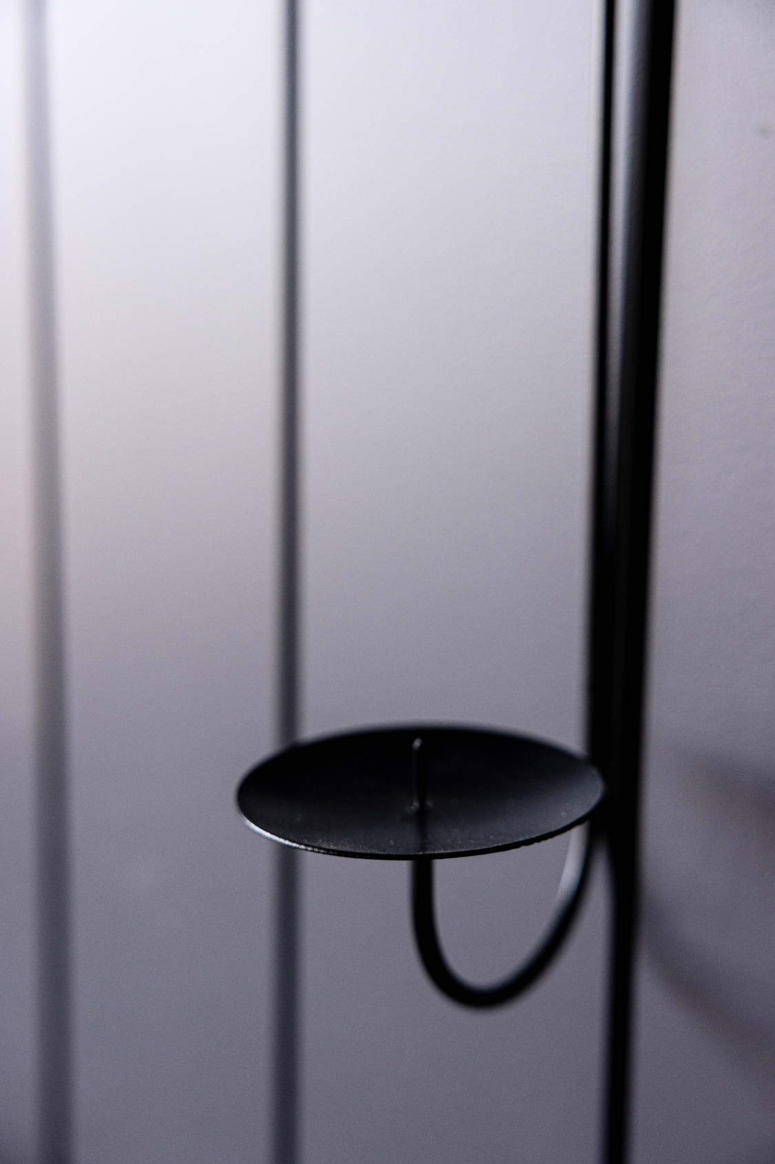 Matte Black Iron Wall Candle Sconce
