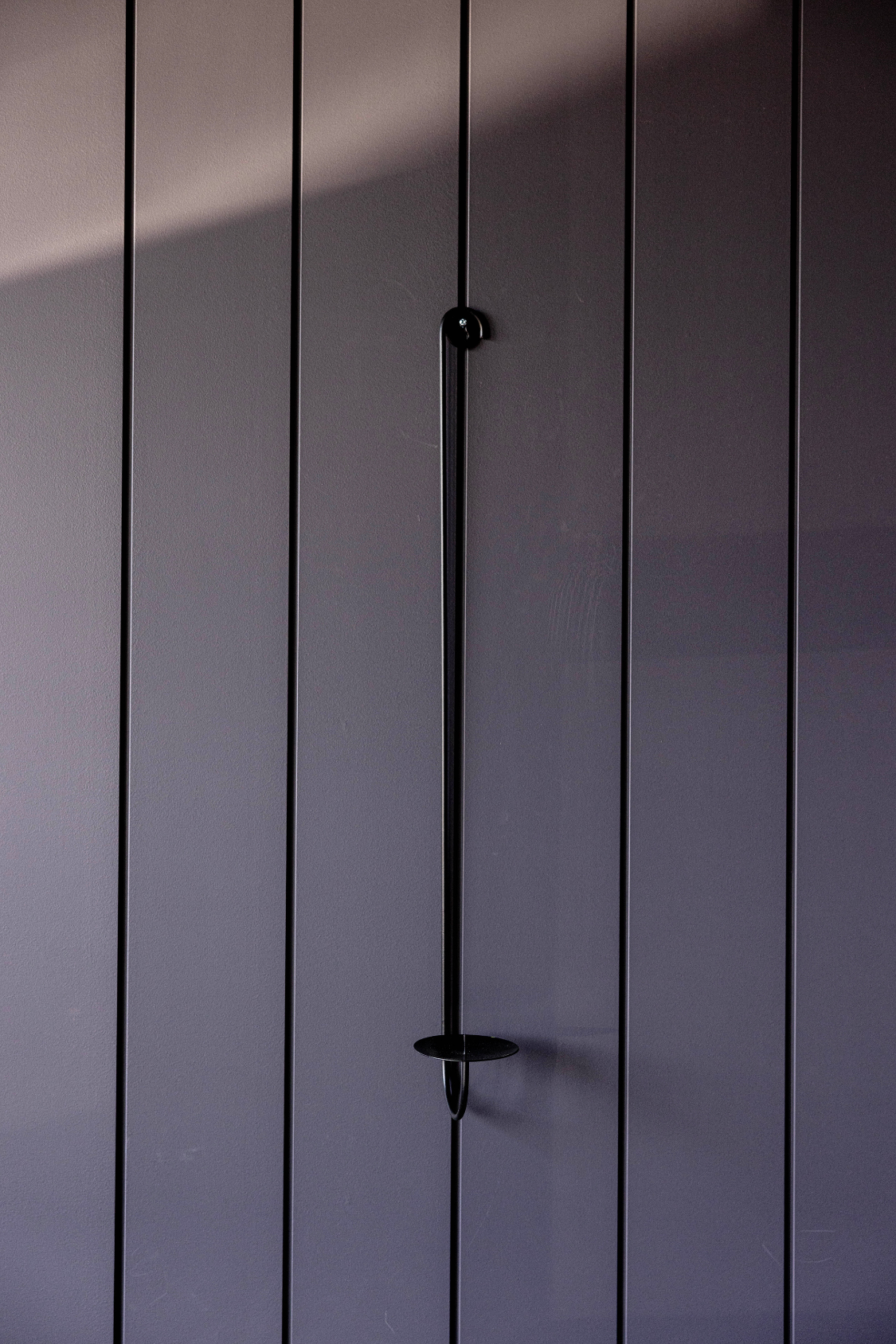 Matte Black Iron Wall Candle Sconce