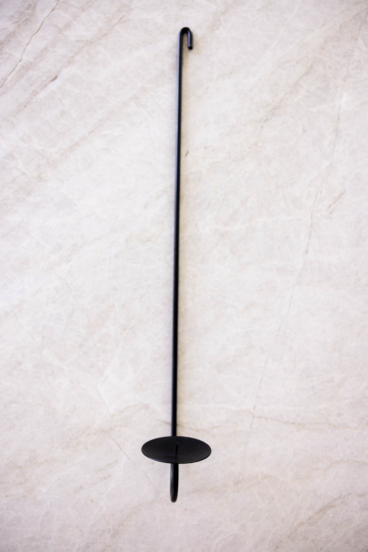 Matte Black Iron Wall Candle Sconce