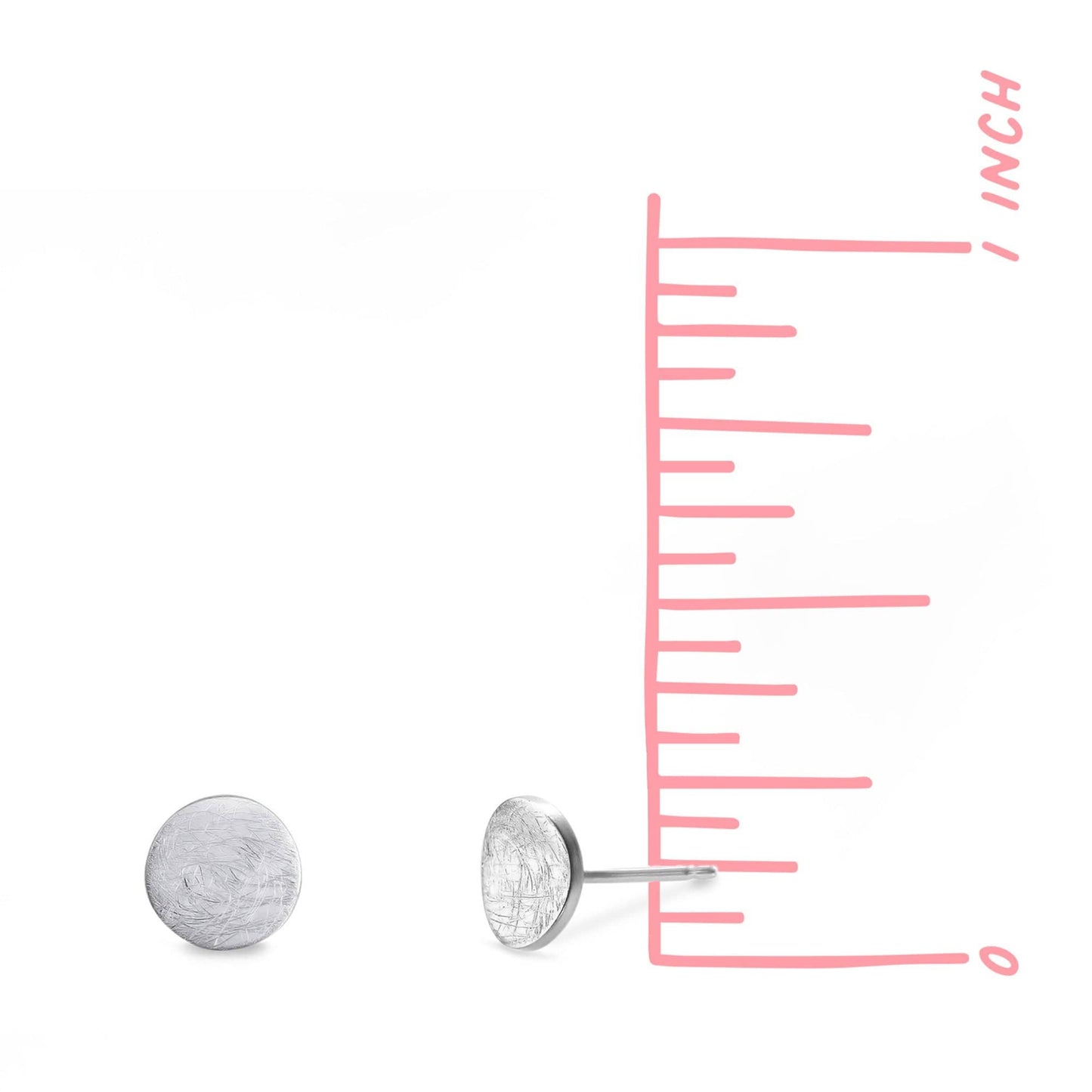 Sterling Silver Circle Stud Earrings