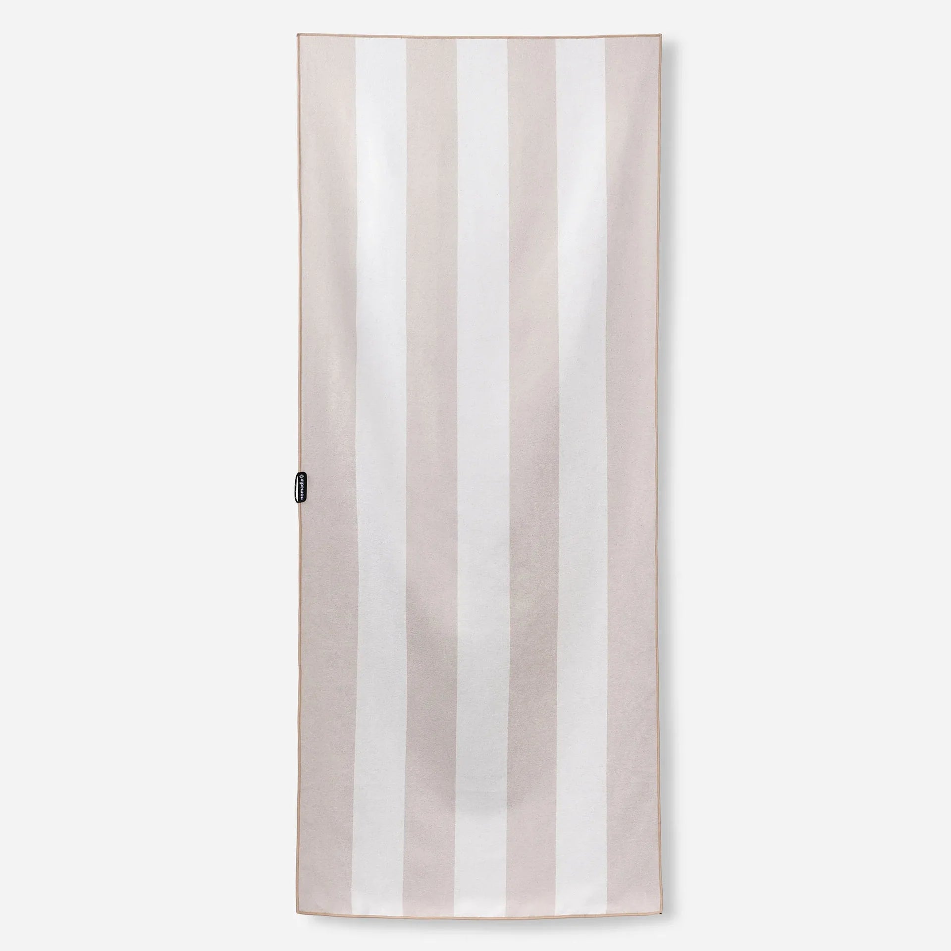 Nomadix Original Travel Towel in Classic Cabana Tan featuring timeless neutral cabana stripes and quick-dry MicroTerry™ performance fabric.