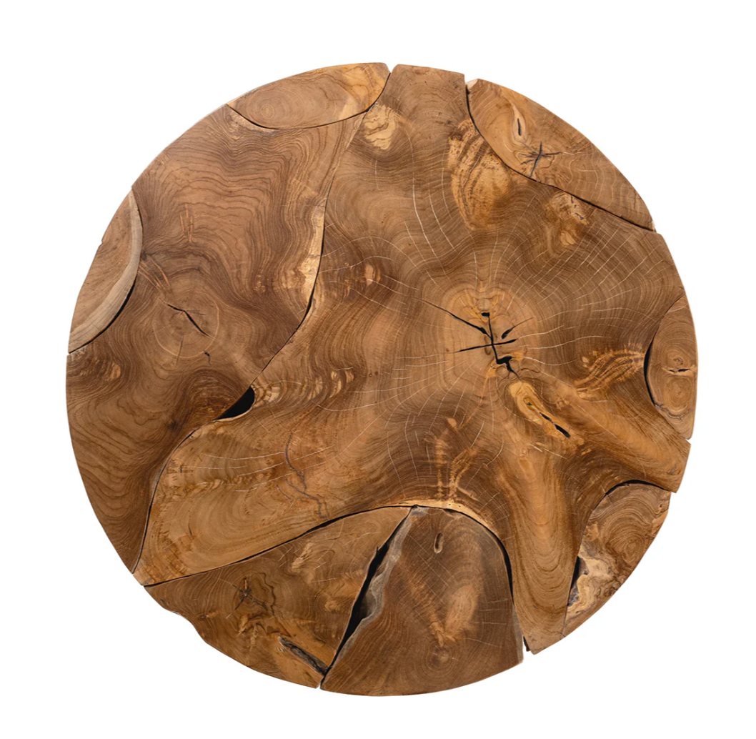Rhea Solid Wood Round Coffee Table