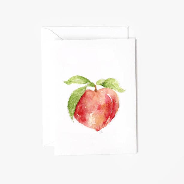 Peach Mini Enclosure Card featuring original watercolor artwork by Emily Lex.