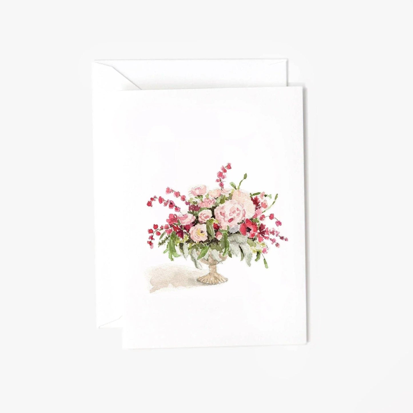 Pink Bouquet Mini Enclosure Card featuring original watercolor artwork by Emily Lex.