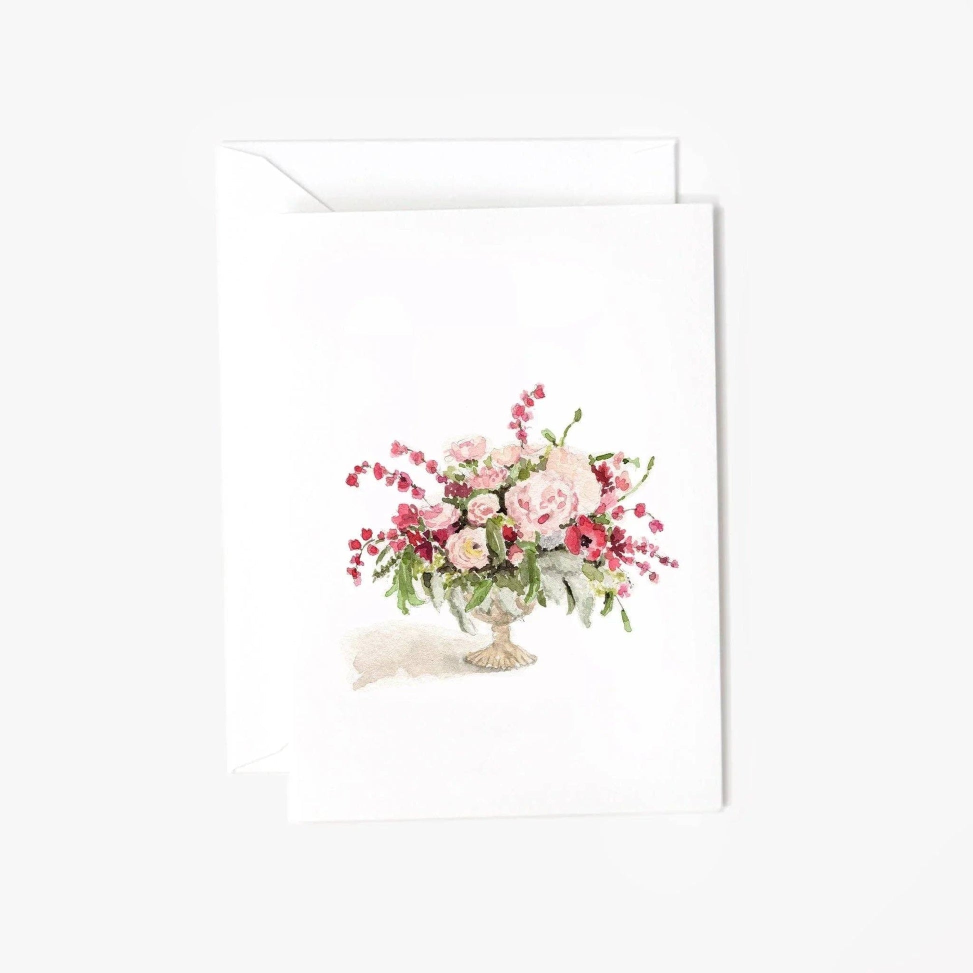 Pink Bouquet Mini Enclosure Card featuring original watercolor artwork by Emily Lex.