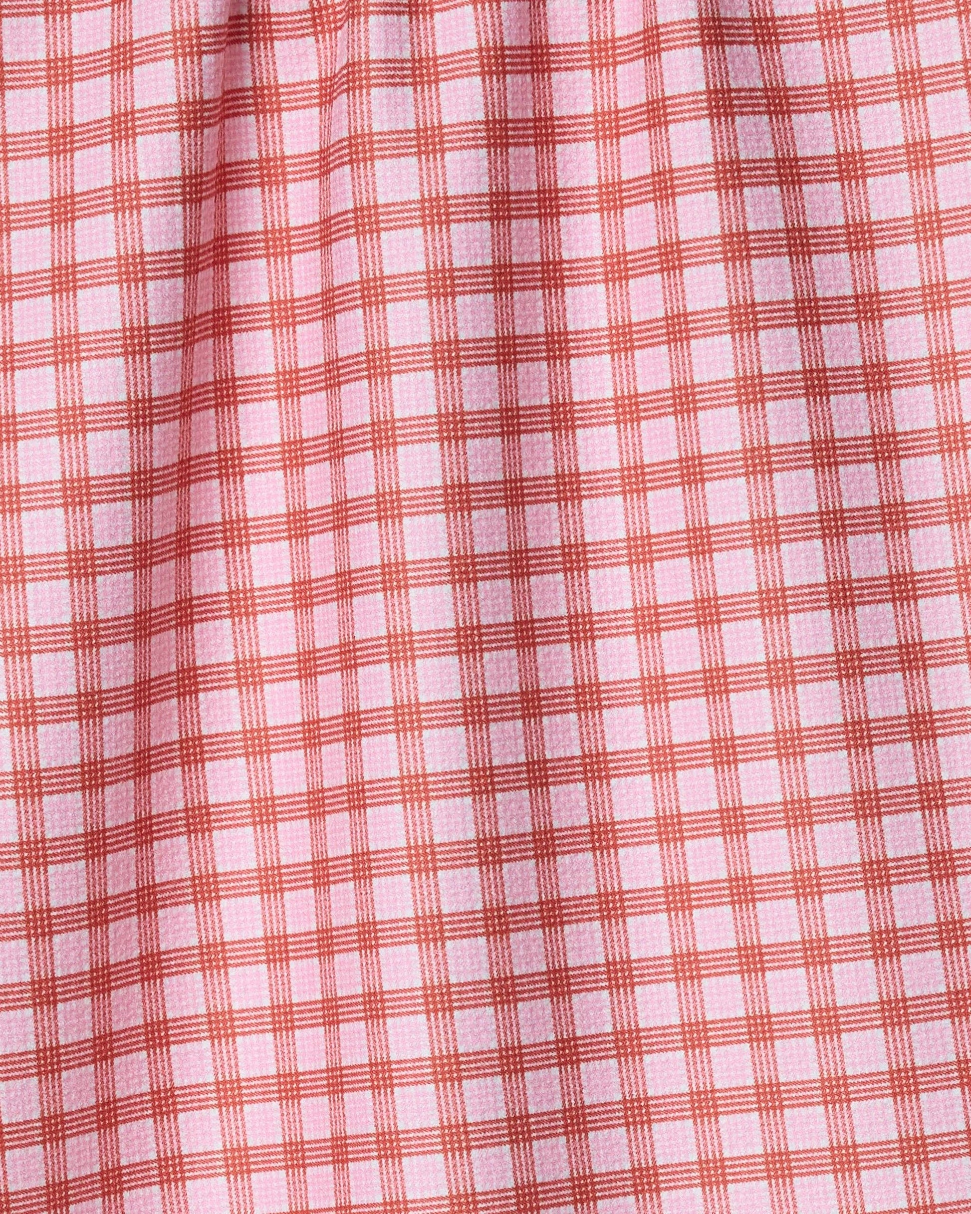 Geoweave kitchen tea towel with plaid Valentine pattern and absorbent texture.