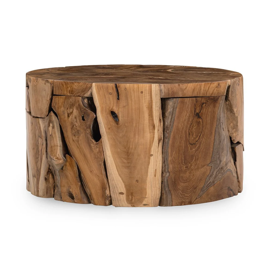 Rhea Solid Wood Round Coffee Table