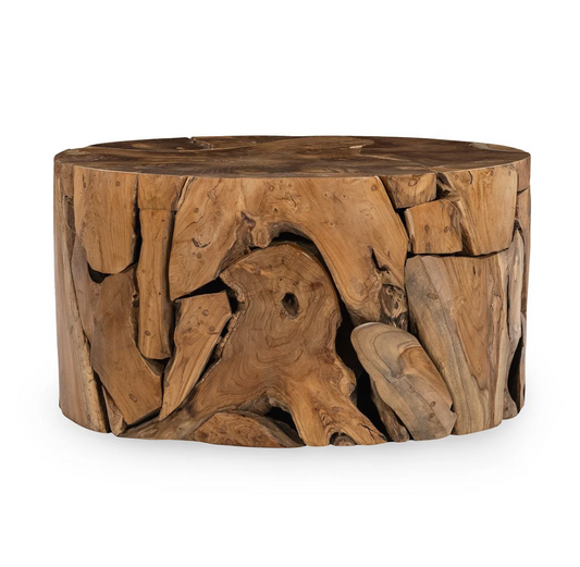 Rhea Solid Wood Round Coffee Table