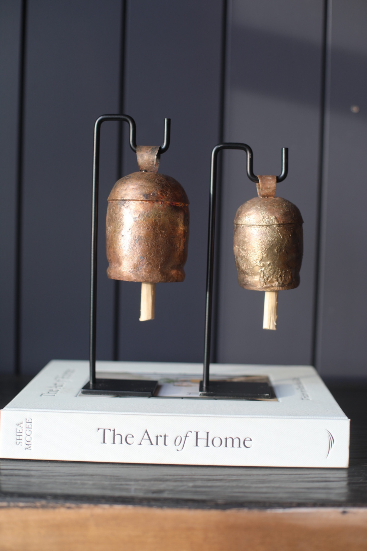 Vintage Inspired Iron Bell Stands – Set of 2