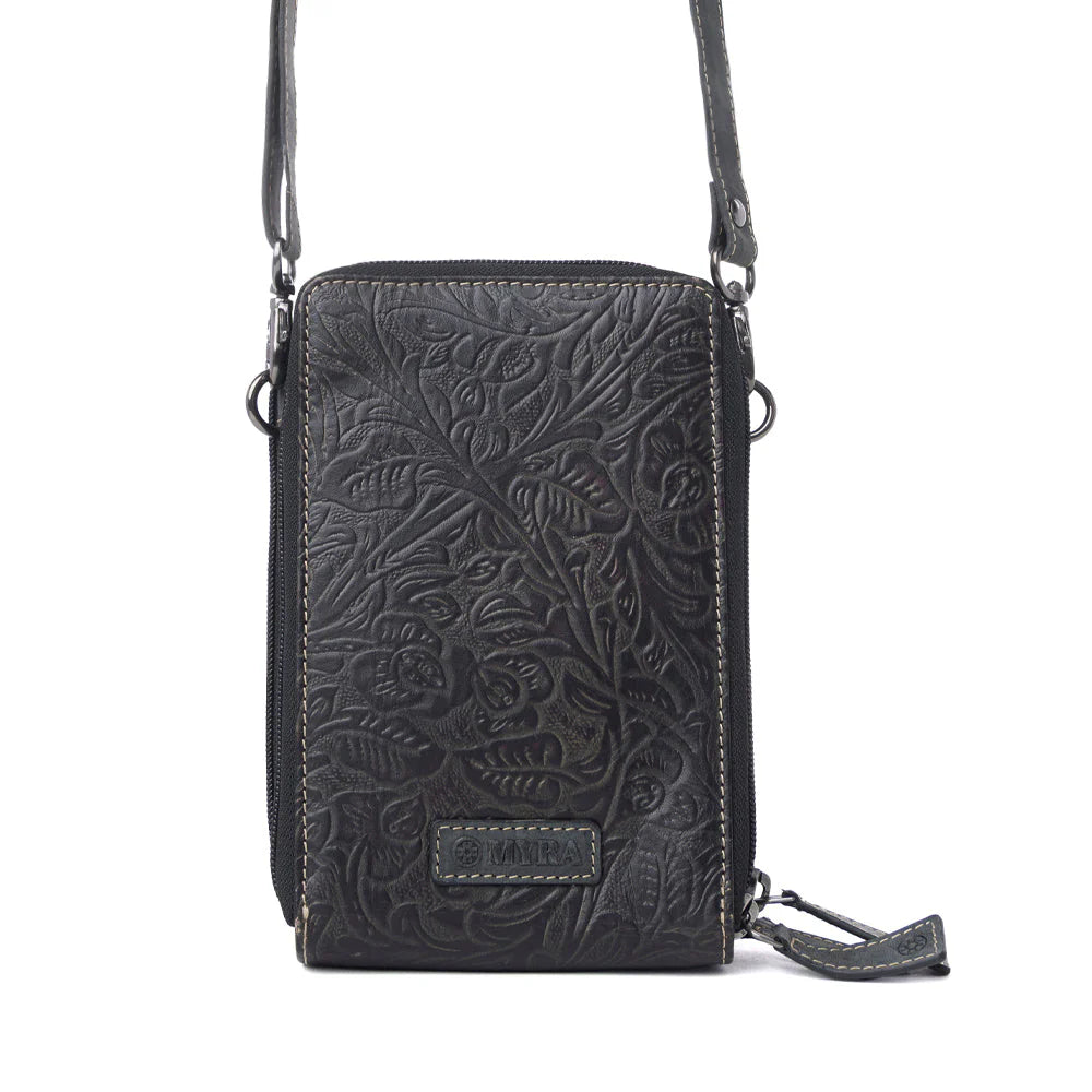 Rustler Ridge Hair-On Hide Sling Bag | Slate Smoke
