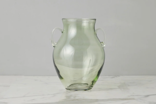 Sage Glass Amphora Vase – Medium