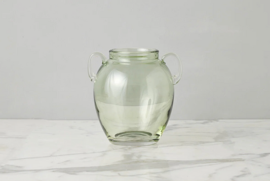 Sage Glass Amphora Vase – Small