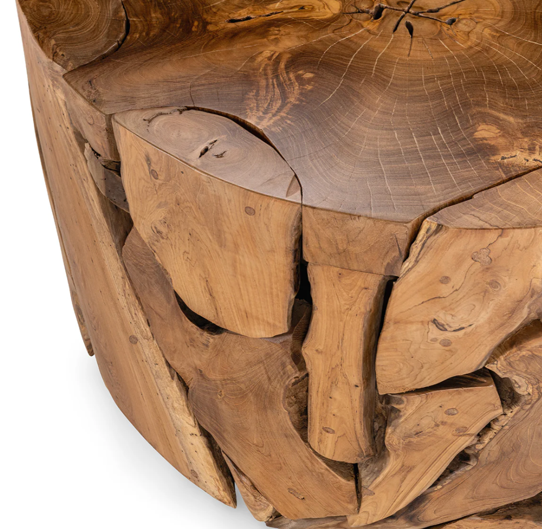 Rhea Solid Wood Round Coffee Table