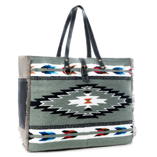 Cloud Arrow Woven Weekender Bag