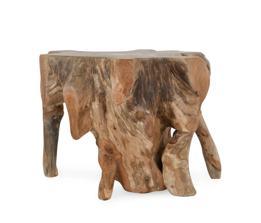 Cypress Teak Root End Table