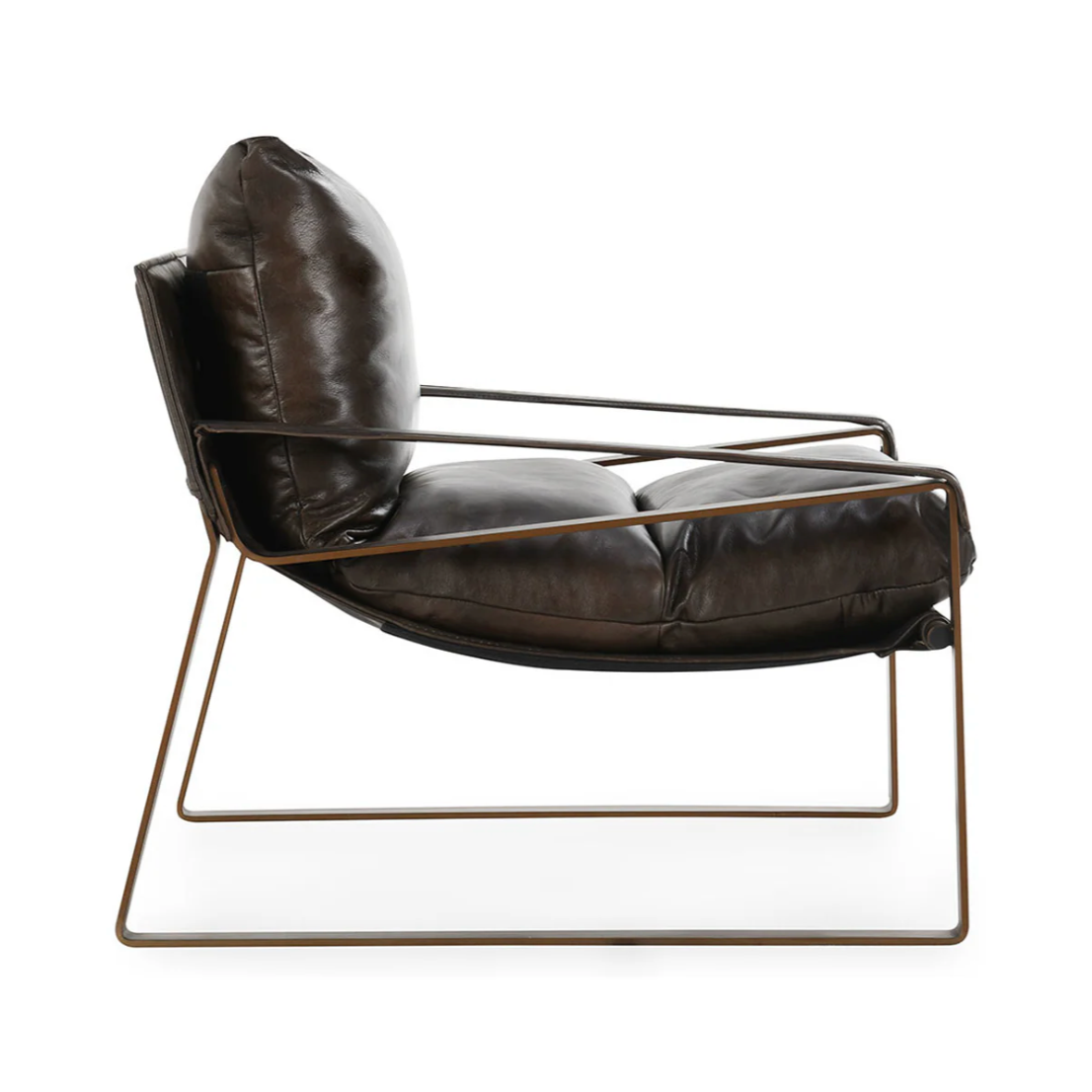 Morgan Leather Accent Chair - Truffle Brown