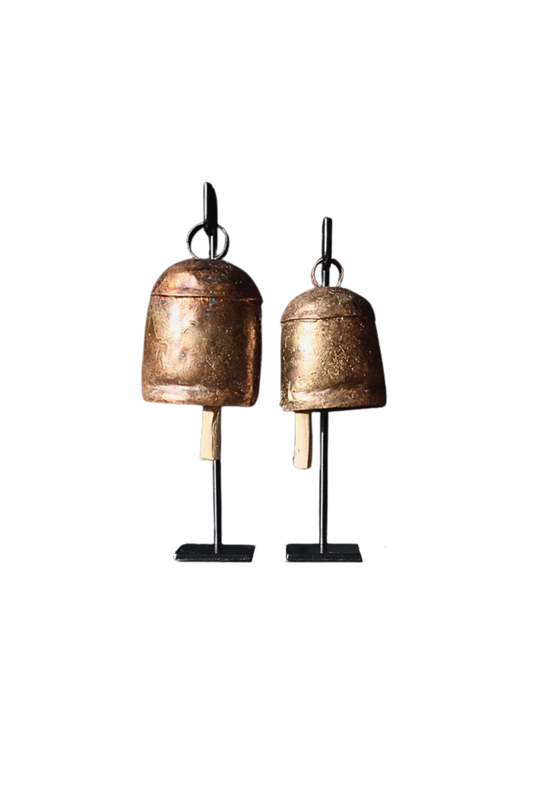 Vintage Inspired Iron Bell Stands – Set of 2