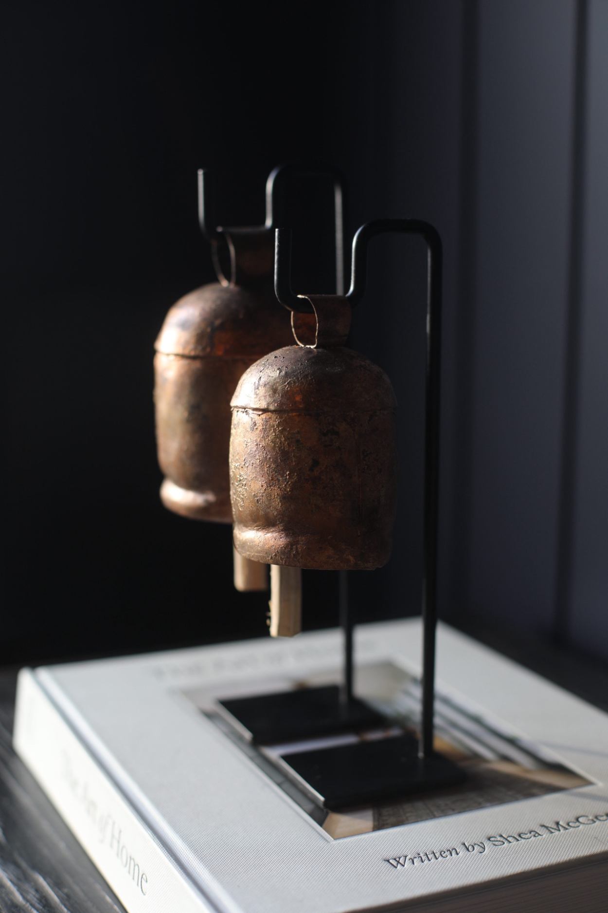 Vintage Inspired Iron Bell Stands – Set of 2