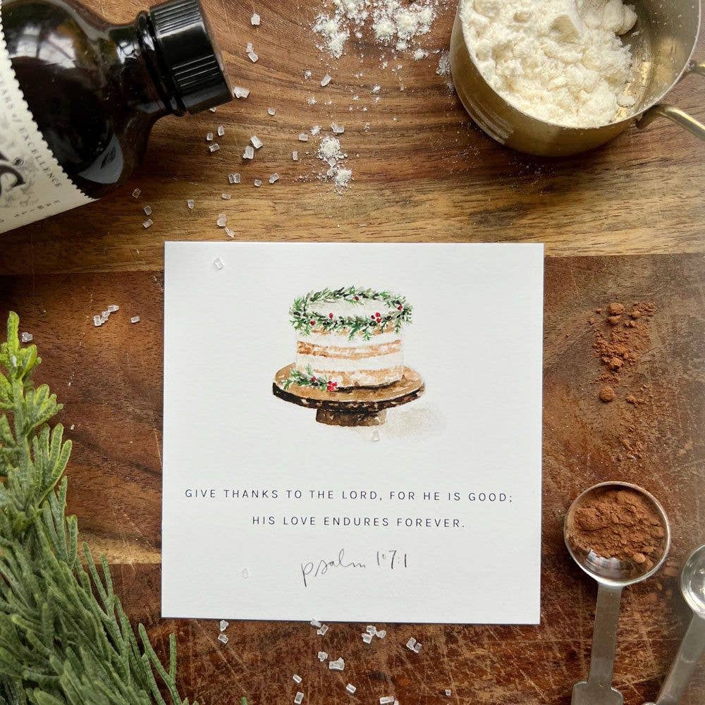 Emily Lex Christmas Scripture card set styled with wrapped gifts, ribbon, pinecones, and seasonal greenery, offering a beautiful daily reminder of Christ throughout the Christmas season.