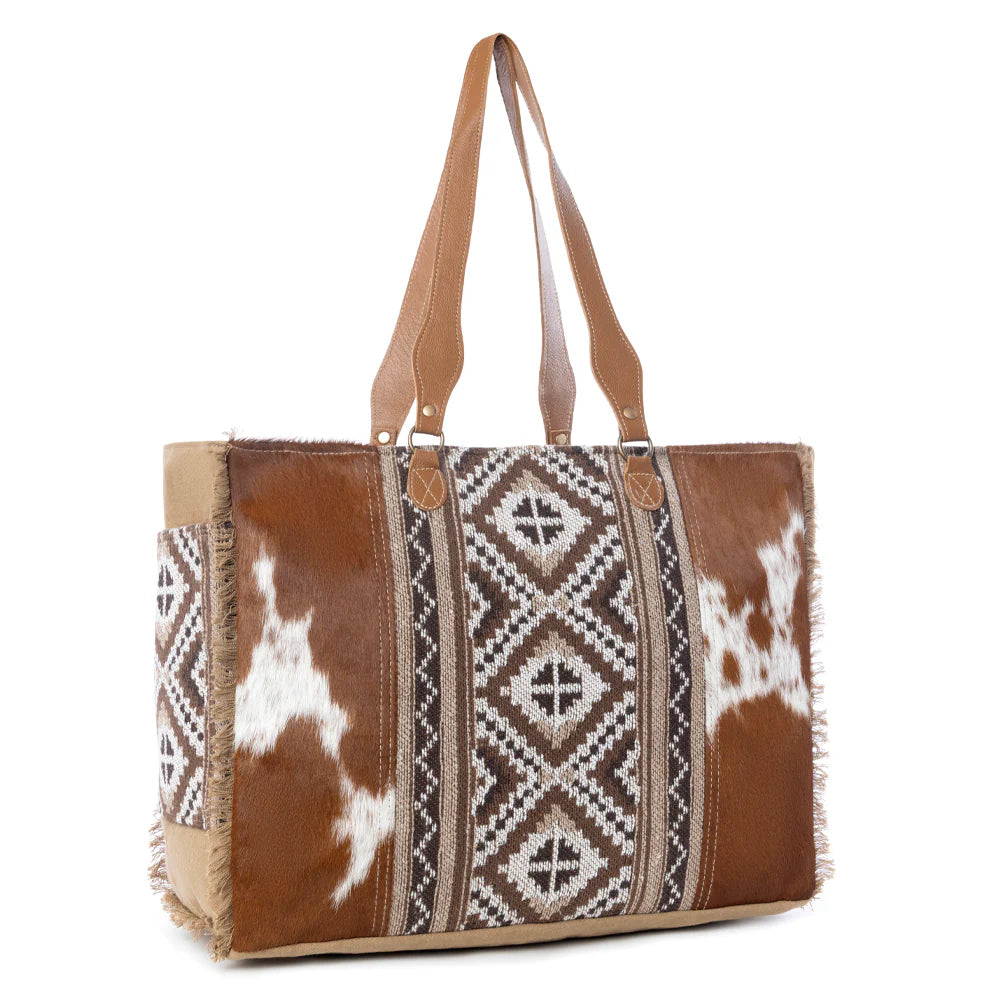 Elisa Canvas & Leather Weekender Bag